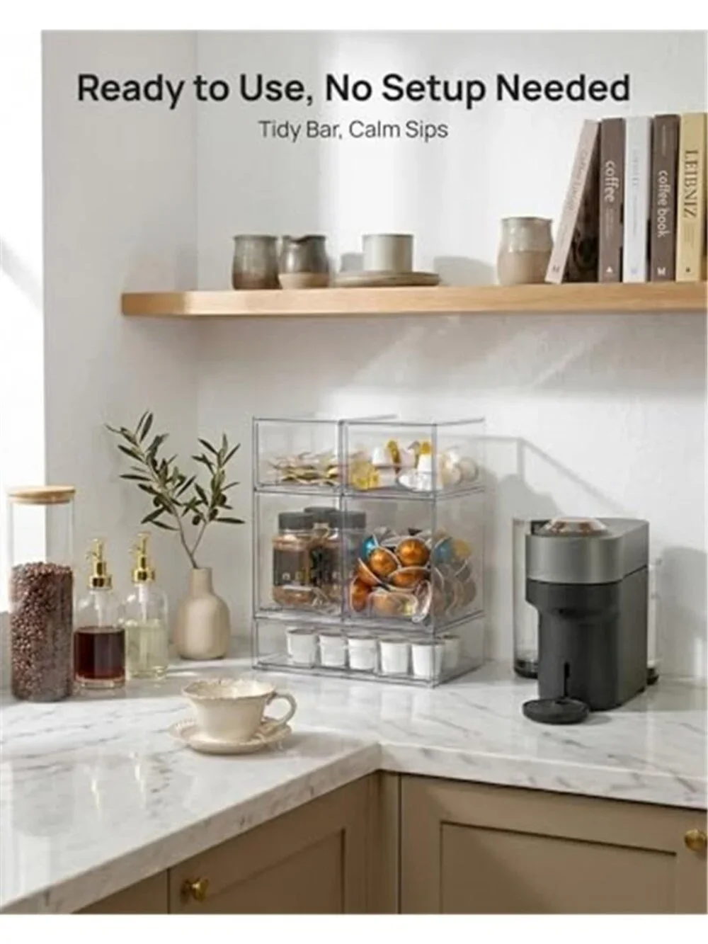 Clear Stackable Storage Drawers 5 Tier Acrylic Organizer Bathroom Vanity Pantry